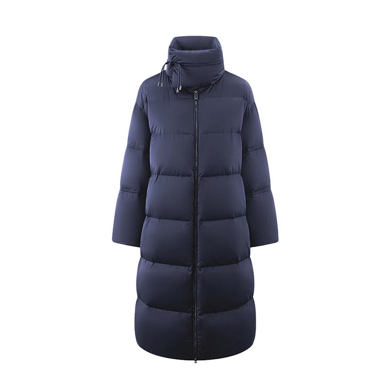 Eral Women's 2025 A/W Long Down Jacket with Large Lapel & Chinese Frog Buttons
