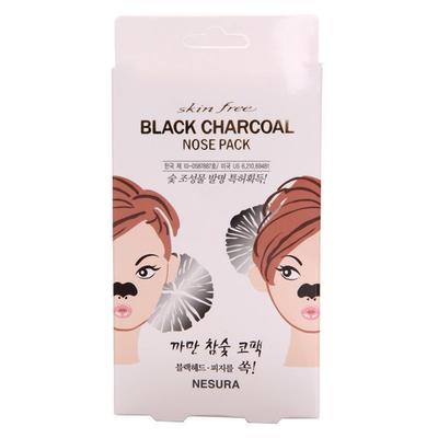 Nesura Skin Free Black Charcoal Nose Pack 8 Sheets