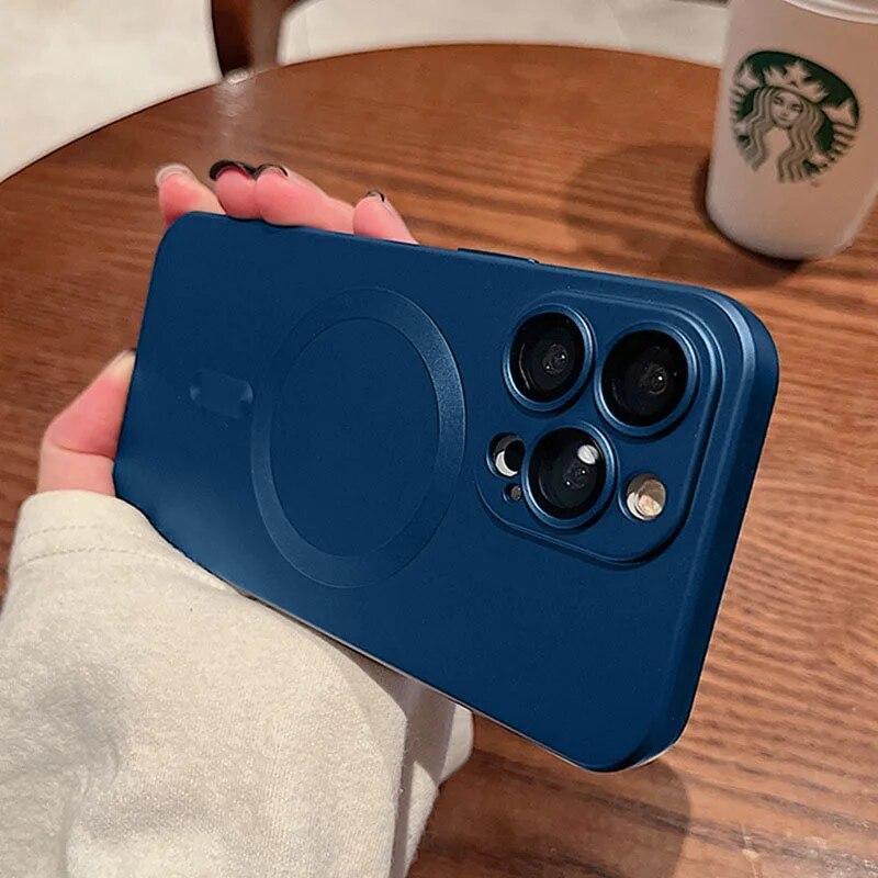 Luxury For Magsafe Magnetic Lens Protector Phone Cases For iPhone 15 14 11 13 12 Pro Max Plus Wireless Charge Cover Accessories