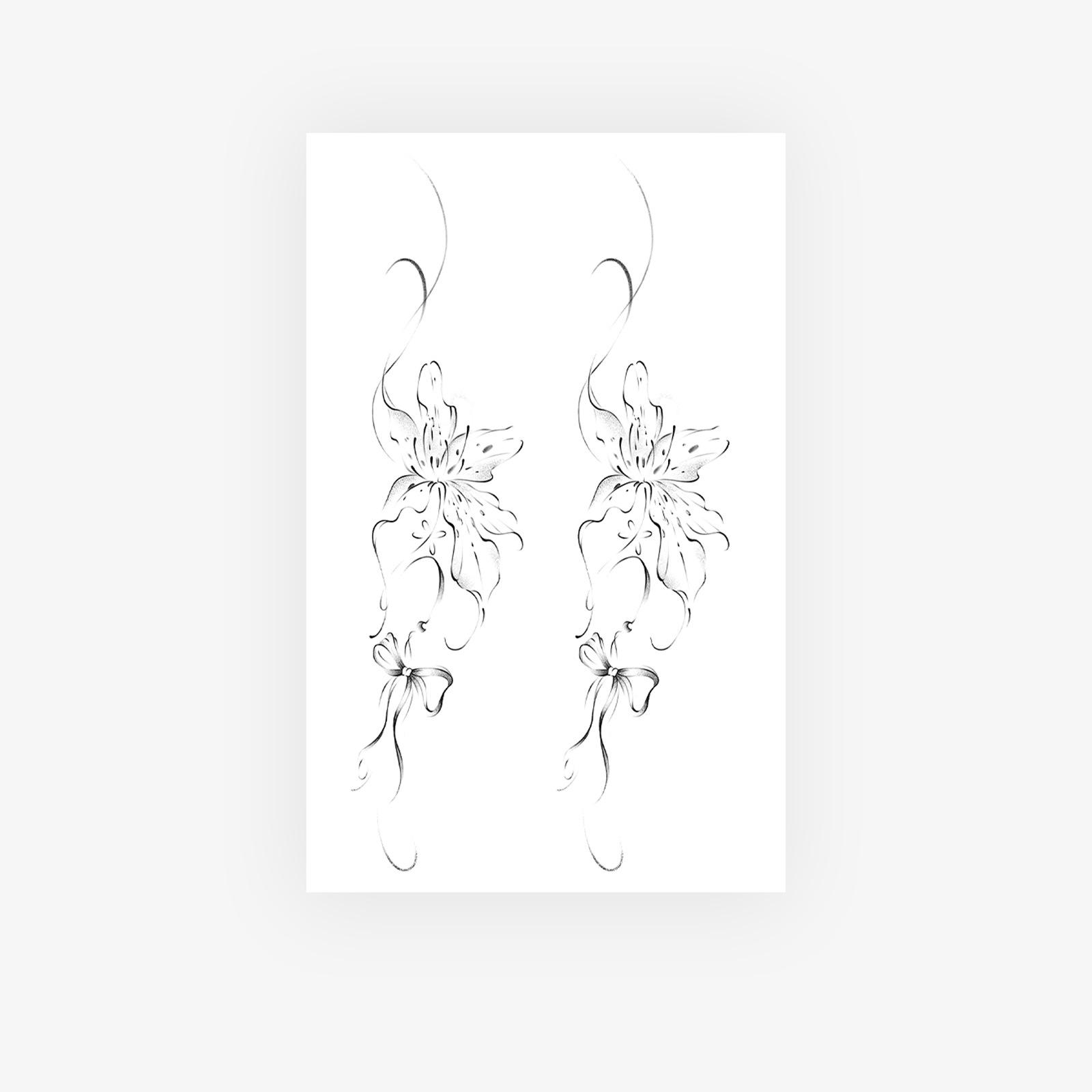 

Premium Sense, Simple Personality, Small Fresh Plain Flower Bow, Fujiman Arm Tattoo Sticker 12*19