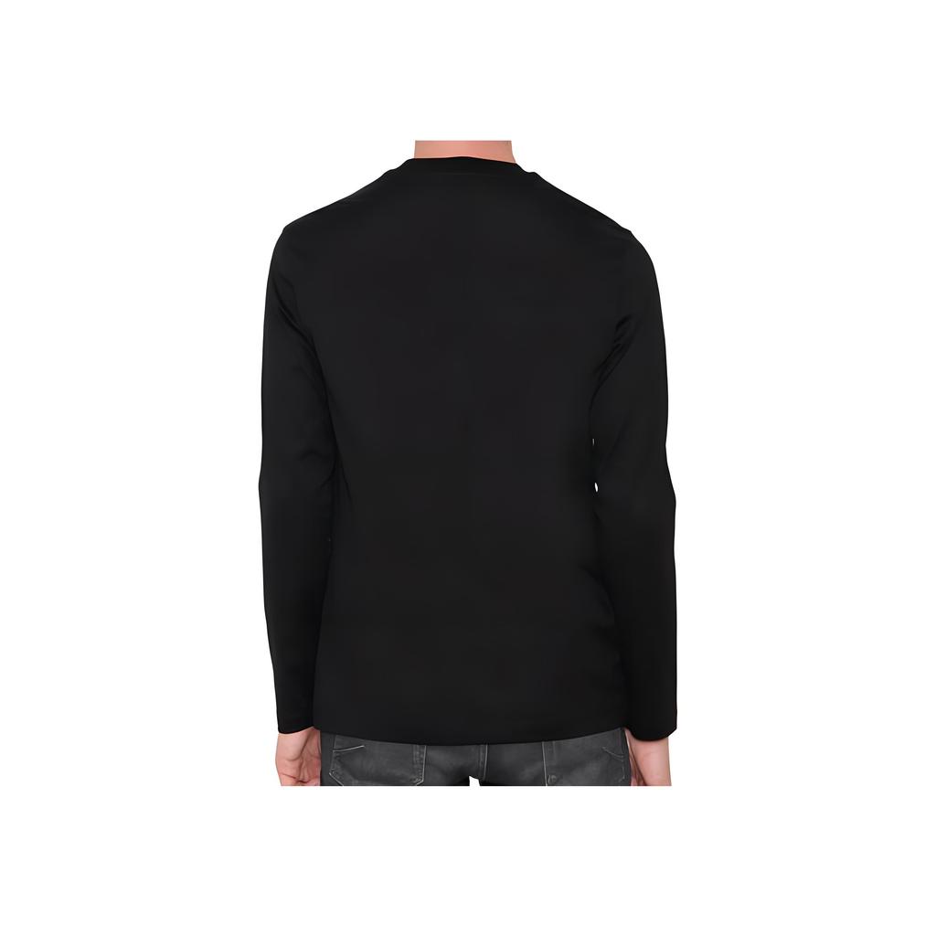 Emporio Armani Solid Color Pullover Long Sleeve T-Shirt Men tops Black 8N1TD7-1JGYZ-0022