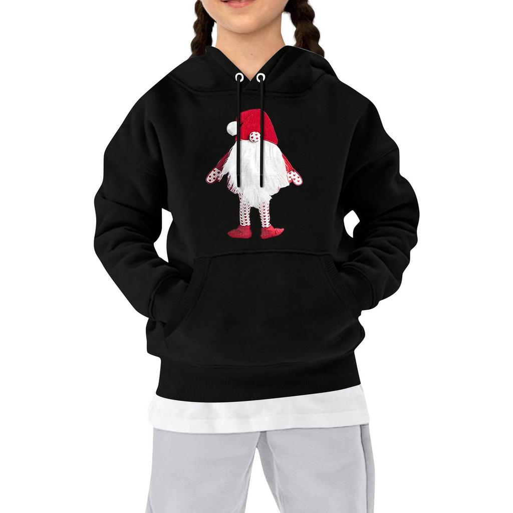 Sweatshirts For Teen Girls Hoodies Long Sleeve Drawstring Pullover Cute Printed Oversized Hoodie Christmas