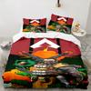 3PCS Apex Bedding Set Printed Duvet Cover Closure Includes 1 Duvet Cover & 2 Pillowcases for All Seasons Bedroom Decor