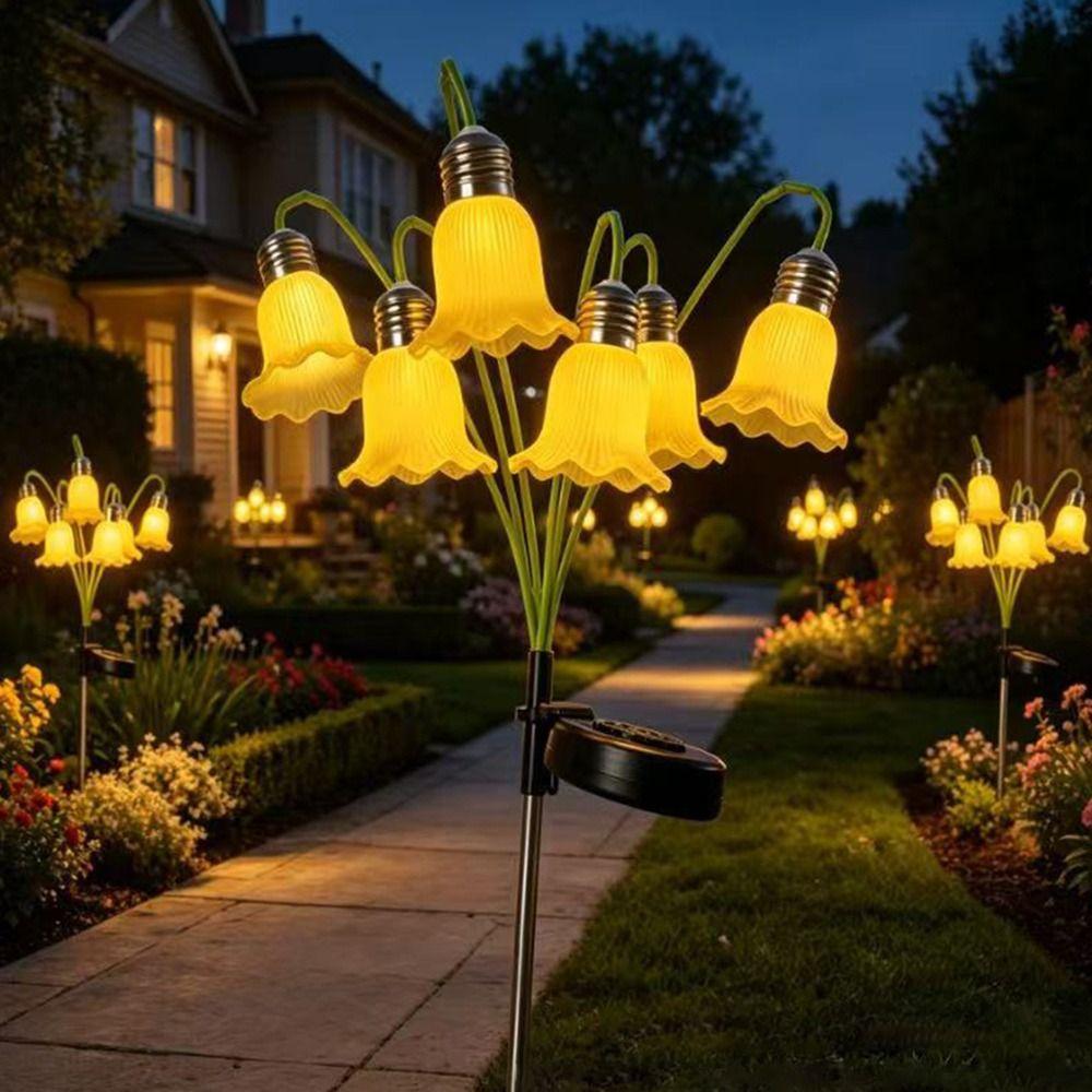 Waterproof Lawn Decoration Light Solar Powered Flower Landscape Light Yard Patio