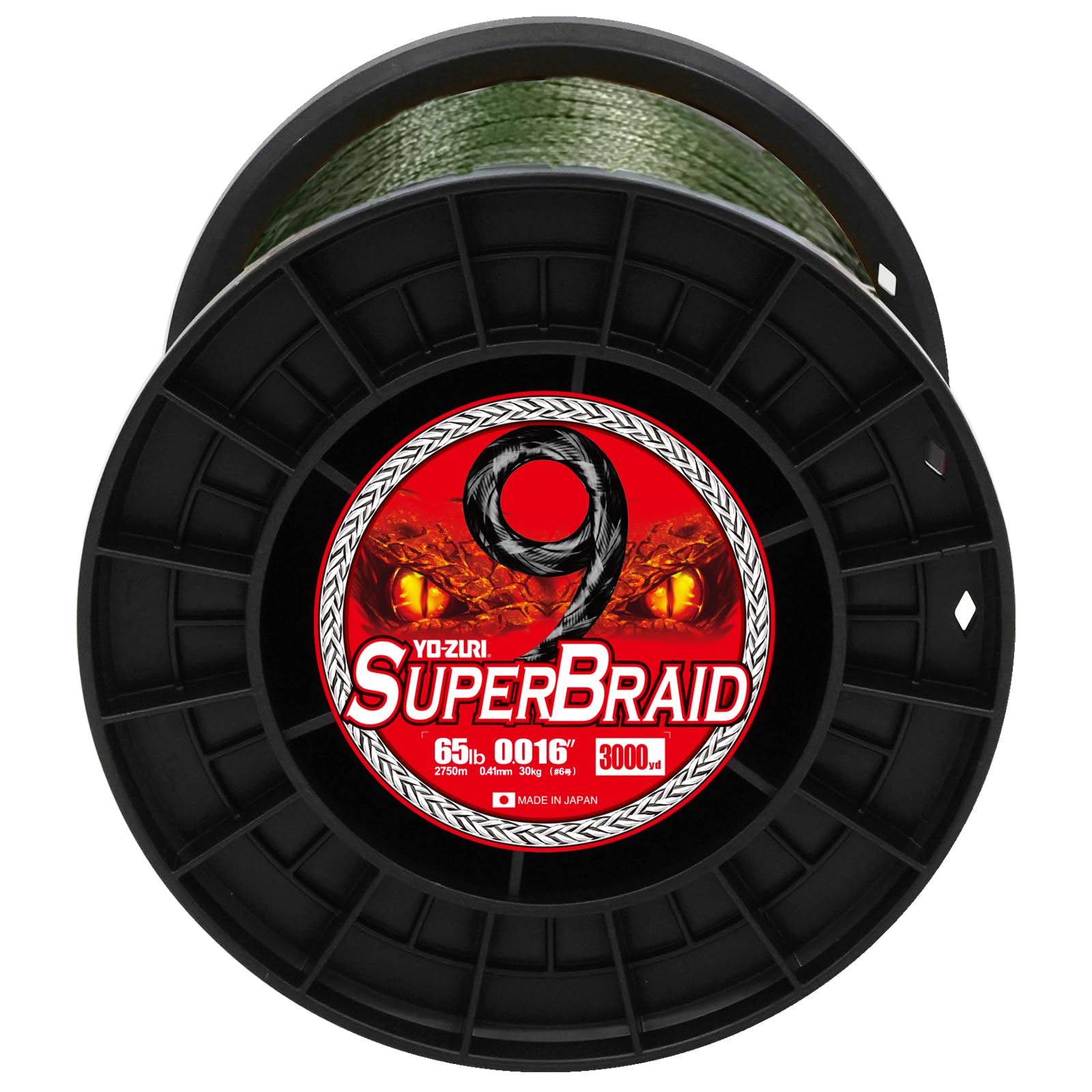 

PE Line Super Braid 9 3000YDS 65Lbs Dark Green YO-ZURI Color