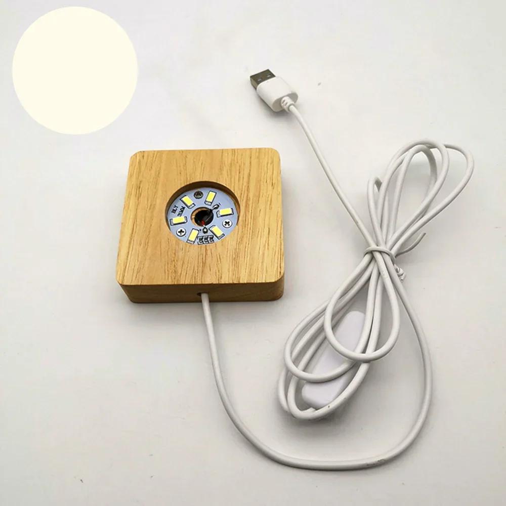 Square Light Resin Mold,led Silicone Molds For Resin,resin Silicone Molds With Wooden Lighted Base Stand For Resin Art