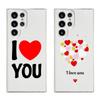 Ich liebe dich Rosa Herz Handyhülle Für Samsung Galaxy S26 S25 S24 S23 S22 Ultra S20 S21 FE 5G Plus Weiche Klare Hülle