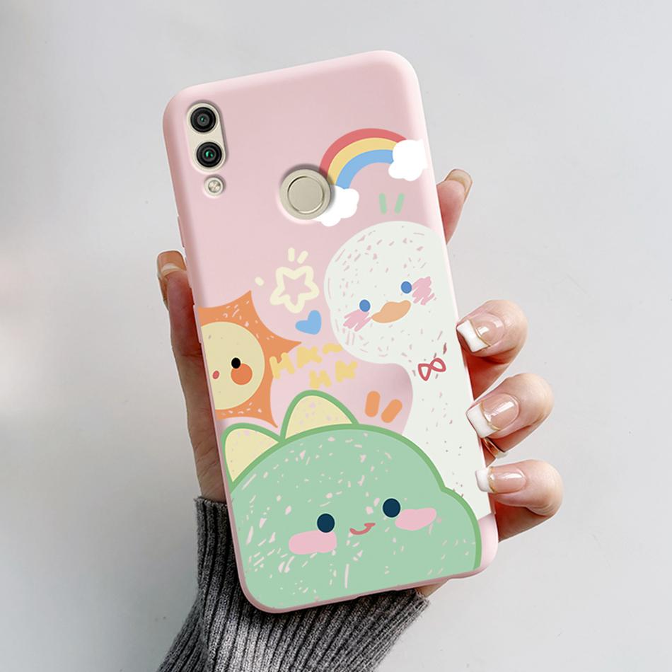 For Huawei Honor 8X Case Honor8X JSN-L22 JSN-L21 Bear Phone Case Soft TPU Cover Funda For Honor 8C BKK-L21 BKK-LX1 Honor8C Capa