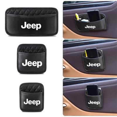 PU Leather Car Storage Bag Center Console Seat Back Organizer Key Holder For Renegade Grand Grand Cherokee Wrangler Compass