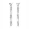 High-end Luxury Shiny Crystal Long Love Earrings