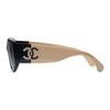 Chanel Logo Oval Sunglasses Unisex Sunglasses Black CH5524-C534/S8