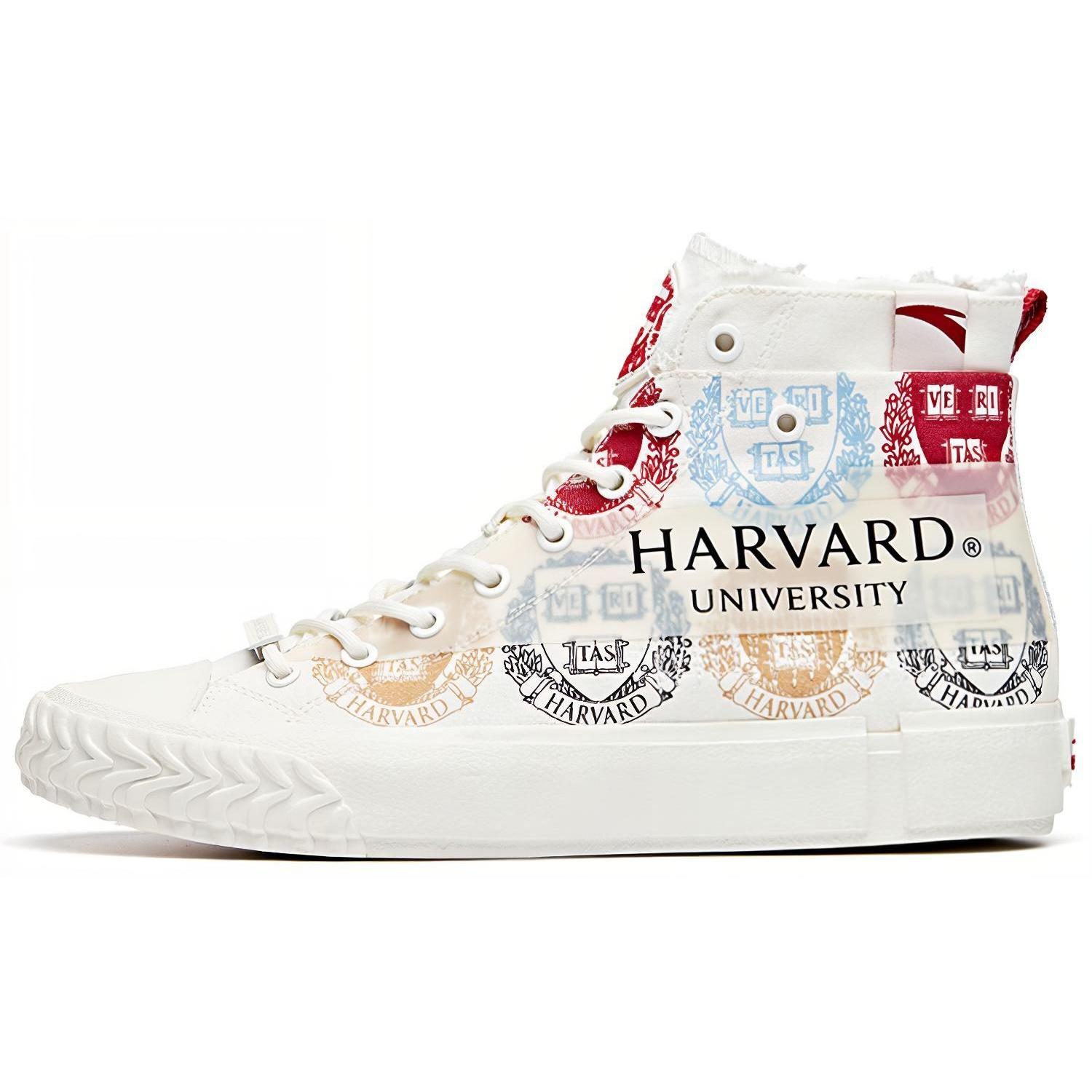 (WMNS) ANTA x Harvard Life Series Sneakers Canvas High  White Multi-Color  Women s 122028652-8 EU 36