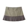 Fashion Style 2024 Spring New Arrival Women's Stylish High Waist Stitching Wide Pleated Mini Skirt Skirt 4661403