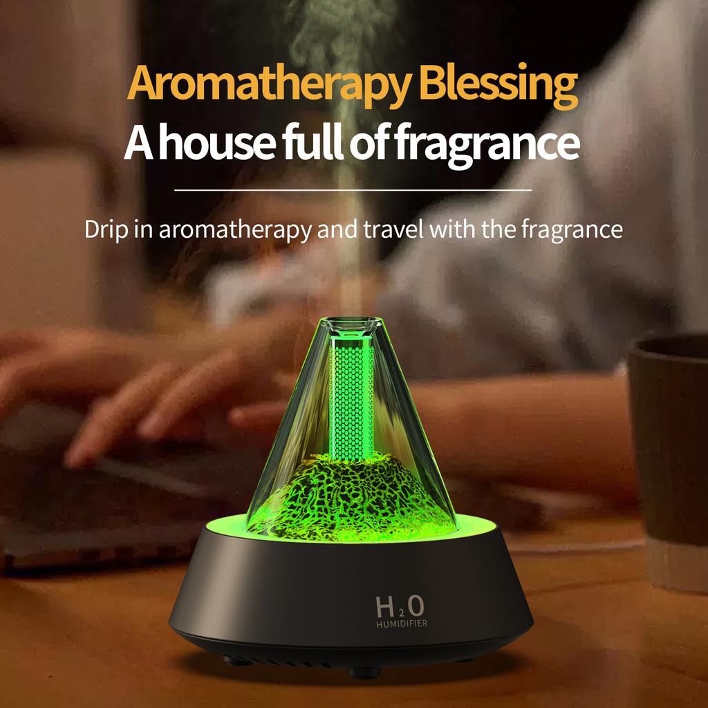 s Ultrasonic Flame Air Humidifier Essential Oil Aroma Diffuser Mini Night Light Aroma Humidifier