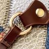 Contrasting color plaid splicing shoulder handbag