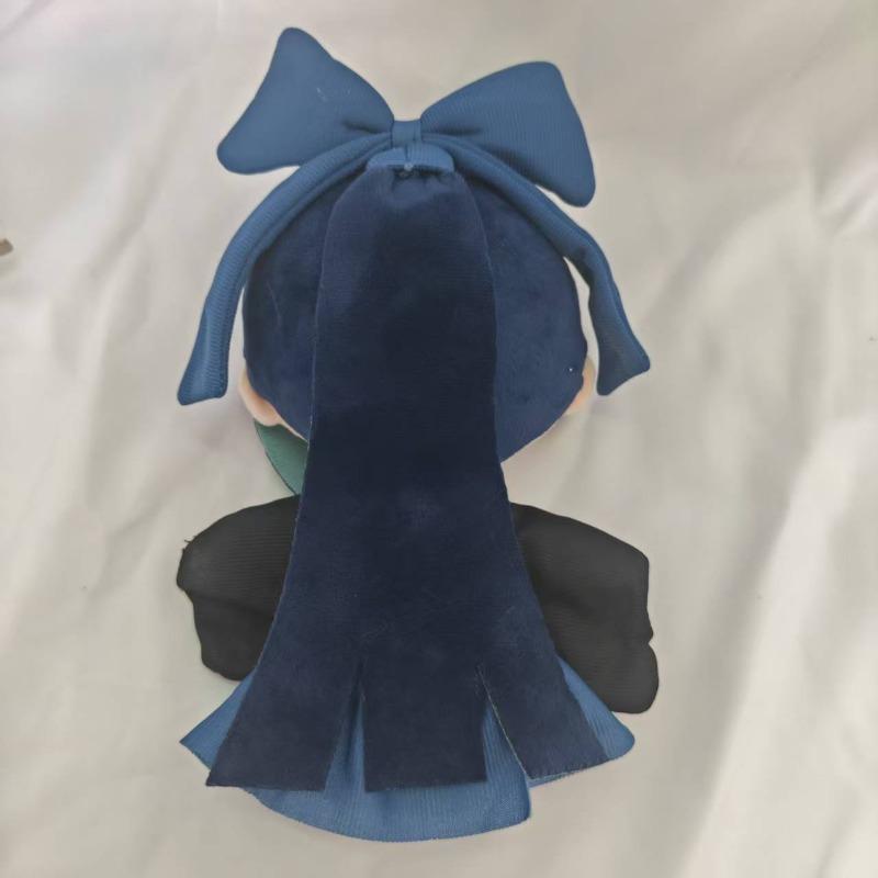 New Cute Ado Singer Plush Ado Character Dolls with Blue Bow and Black Outfits Soft Stuffed Plushies for J-Pop Fans Kids Birthday Gift Home Decoration