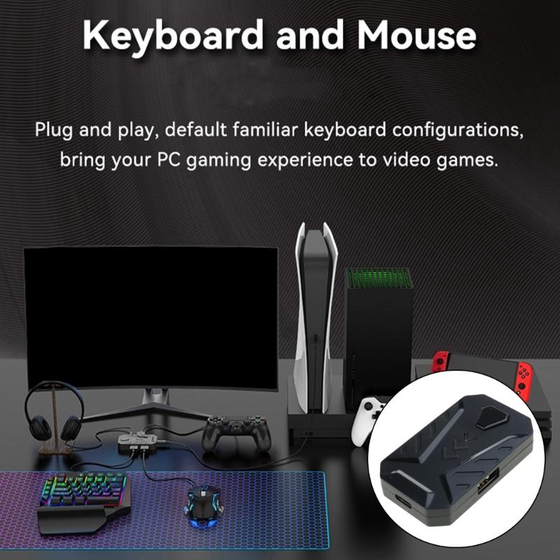 Gaming Keyboard Mouse Converter, Mobile Gaming Keyboard Mouse Converter Adapter,for Cellphone Game Device