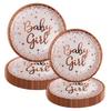 Baby Girl Hot Stamping Paper Dessert Plates - Birthday Party Supplies