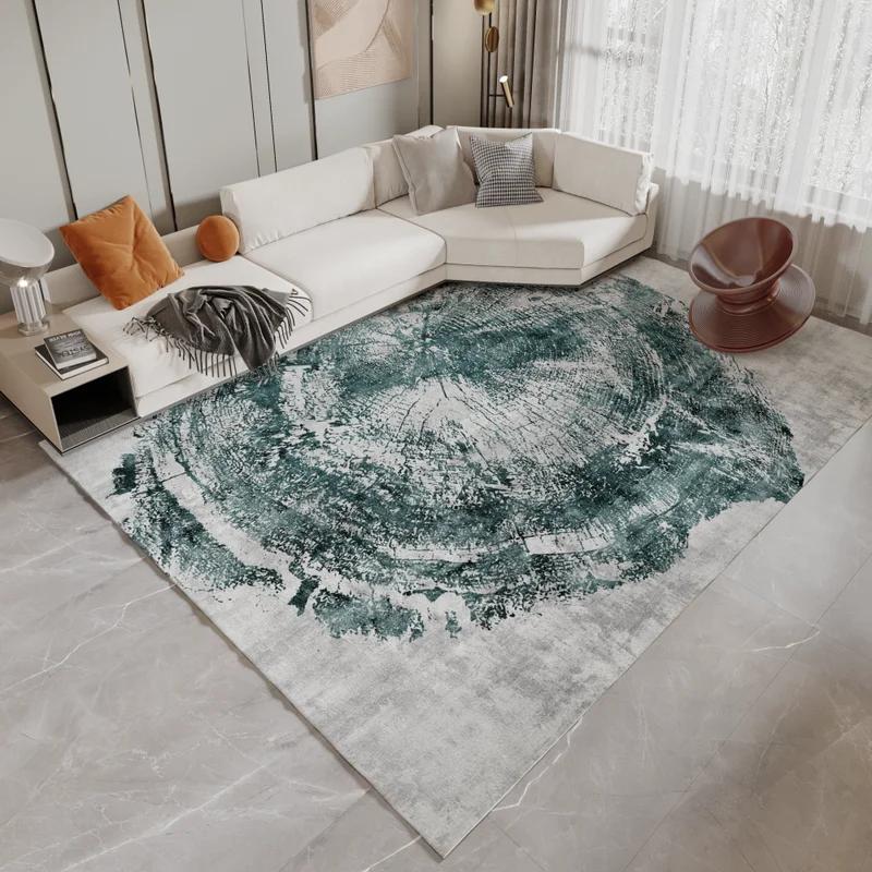 Abstract Oil Painting Retro Carpets for Living Room Rectangular Crawling Coffee Table Floor Mat Large Area Sofa Rugs Home Decor