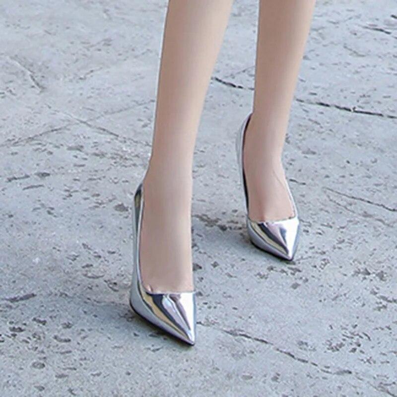 Pantofi stiletto de dama varf ascutit sexy catwalk banchet 12cm toc WZ