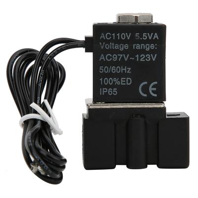Válvula Solenoide Elétrica de Plástico de Resposta Rápida 110V 2 Posições 2 Vias Ar Água Óleo