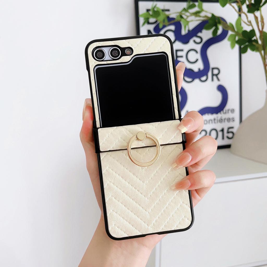 Suitable for Samsung Z Flip5 mobile phone case P50 Pocket diamond braided ring anti-drop case n2 flip