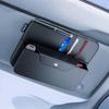 Car Sun Visor Organizer PU Sunglasses Clip Multi-functional Car Ticket Card Storage Holder