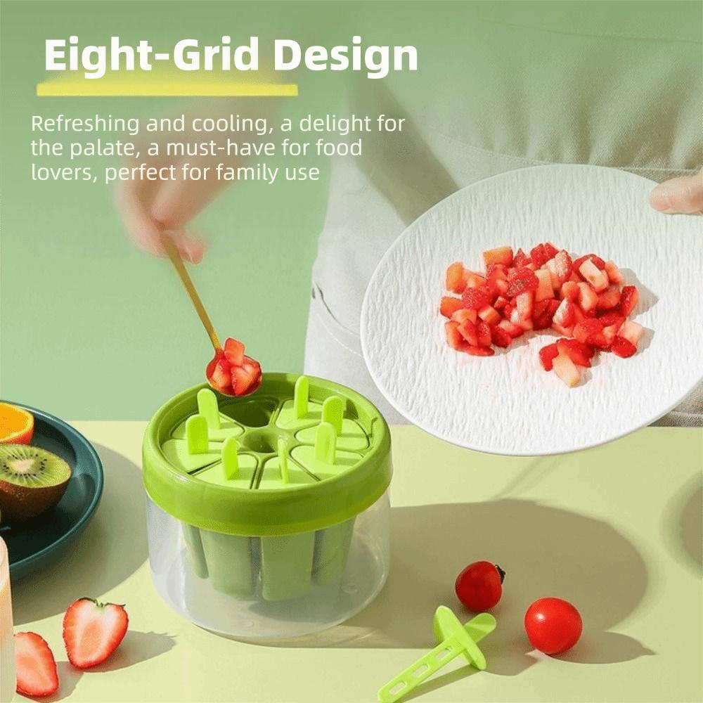 Plastic Ice Pops Mold Homemade Ice Cube Tray Durable 8 Hole Ice Cream Mold  Kitchen