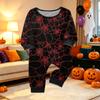 Family Matching Halloween Pajama Set Long Sleeve Print Top and Pants for Holiday Matching Outfits
