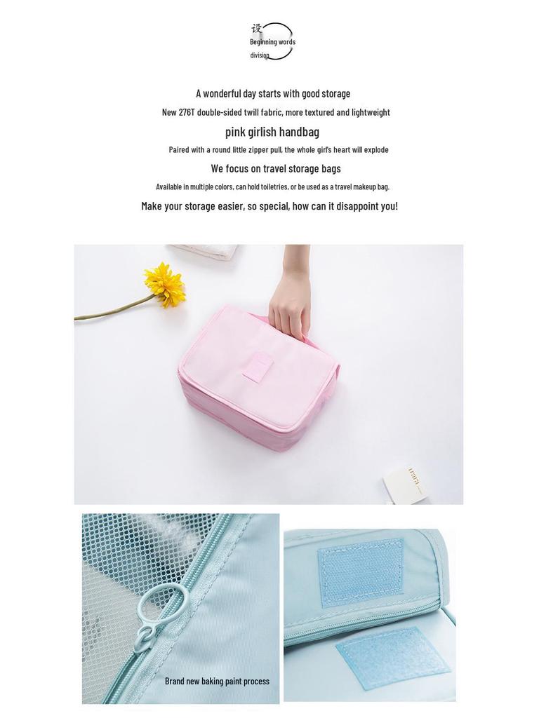 Waterproof Portable Toiletry Bag for Men and Women - Multifunctional Travel Storage and Makeup Organizer