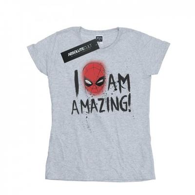 Womens/Ladies Spider-Man I Am Amazing Cotton T-Shirt