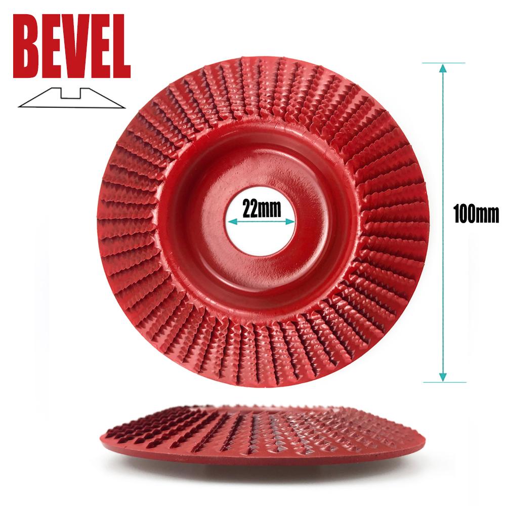 100mm Plane Bevel Angle Grinding Wheel 16/22mm Aperture Rotary Disc Sanding Woods Carving Tool Abrasive Disc for Angle Grinder