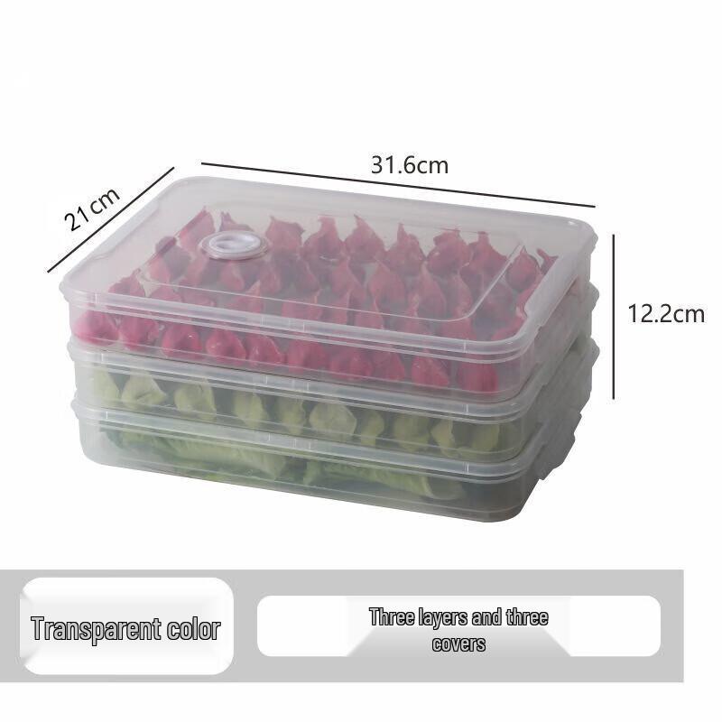 ZISIZ Multi-Layer Refrigerator Dumpling & Food Storage Box