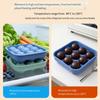 Ice Cube Mold Covered Dust-Proof Silicone Ice Cube Maker with Water-Draining Design 9-Compartment Food-Grade Silicone Football Shape Ice Ball Tray