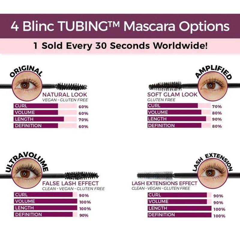 Blinc - Lash Extension Tubing Mascara | Striking Length & Extreme Definition - 2 Colors