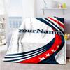 Ethnic Tribal Patterns Personalized Text Blanket Throw Customizable Blanket Comfortable Versatile for Livingroom Home Decor Couch Living Room