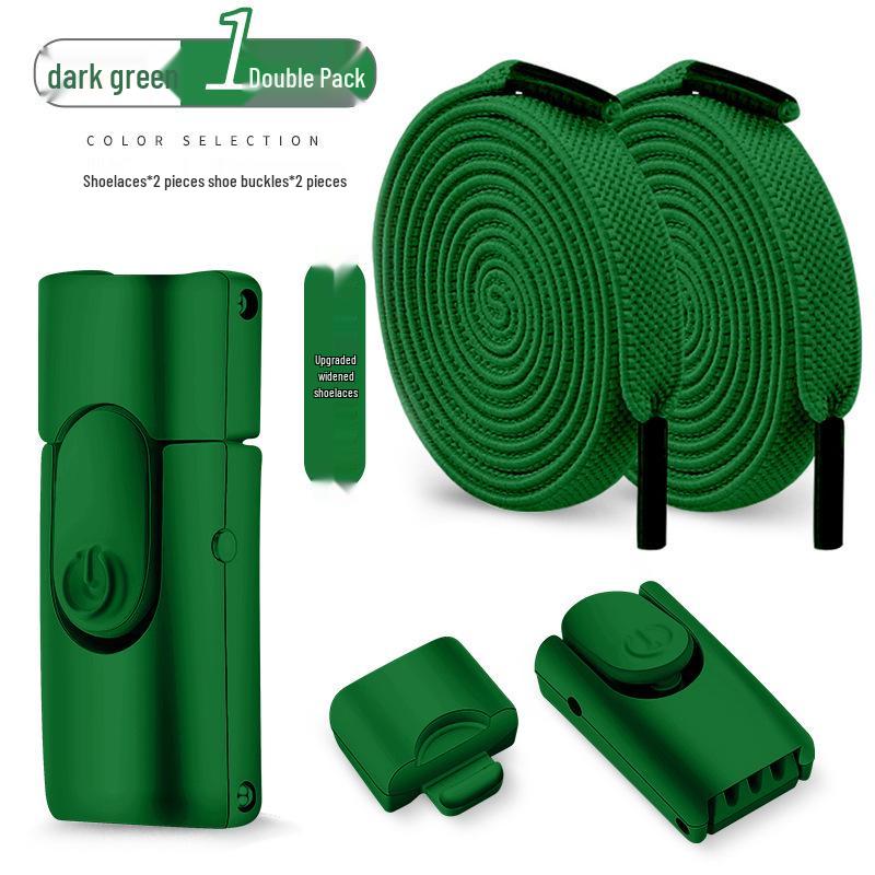 No-Tie Elastic Flat Shoelaces with Metal Buckle for Men & Women