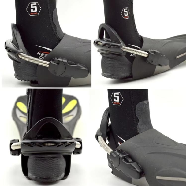 Double Purpose Scubas Diving Fin Strap, Stainless Steel Diving Fin Strap with Secure Plastic Fastening for Snorkeling