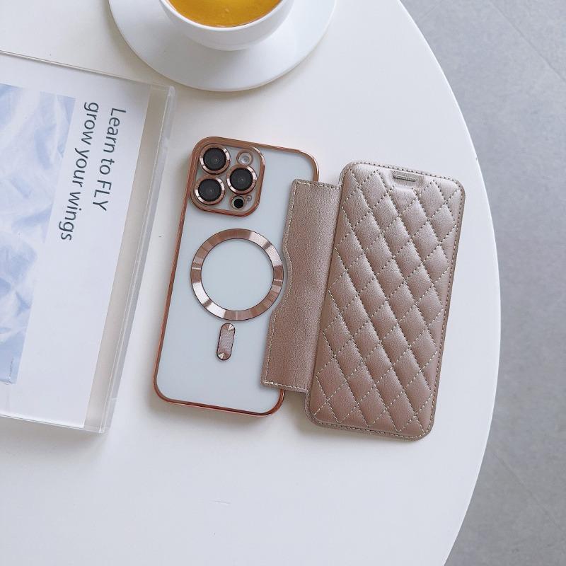 For Magsafe Card Holder Magnetic Wallet Leather PhoneCase for IPhone 16 15 14 13 12 11 Pro Max Plus Wireless Charging Book Cover