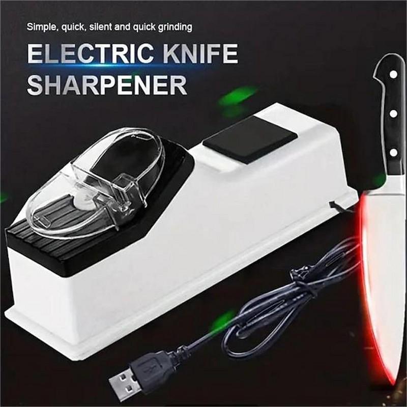 USB Electric Knife Sharpener-Fast and Automatic Sharpening for Kitchen Knives Tool Knife Scissor Sharpening