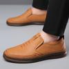 Men's Walking Loafers Breathable Male Outdoor Casual Shoes Leather Men Office Shoes Slip On Flats Man Versatile Driving Sneakers