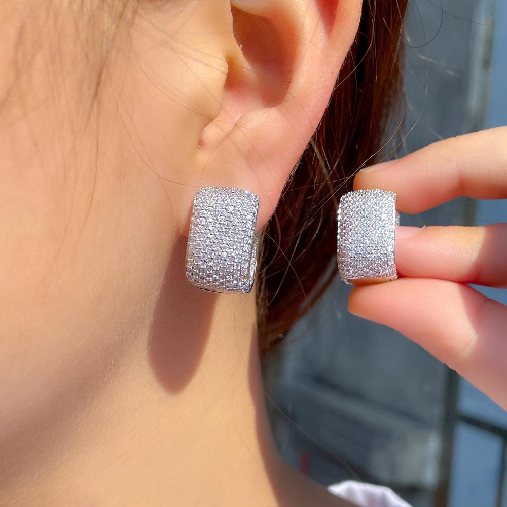 Korean Style Zircon Diamond Ear Cuffs - Trendy and Shiny Earrings