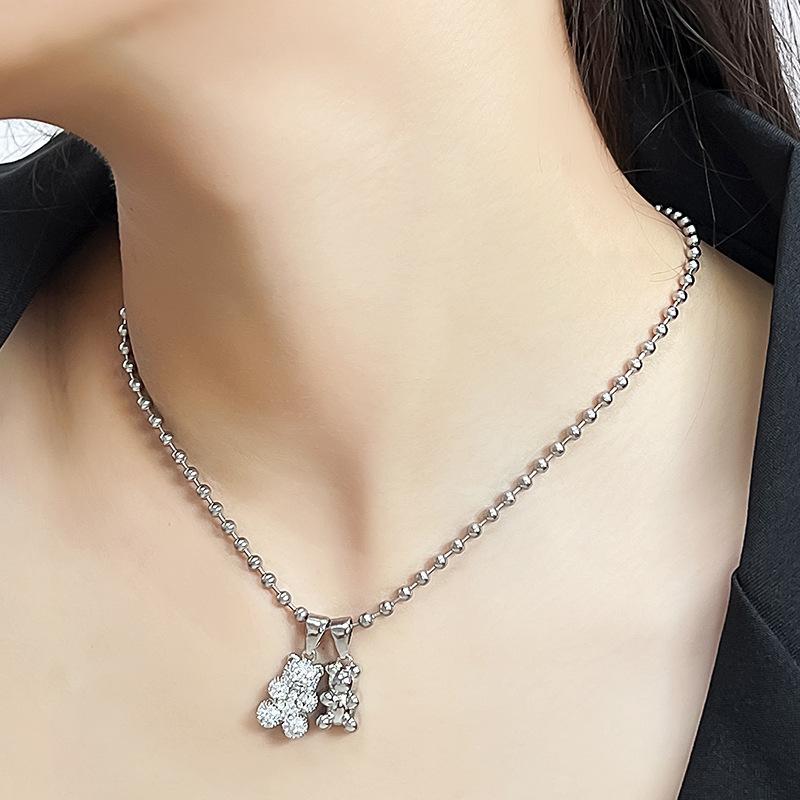 Catena Collo Multi-Strato Osso di Serpente Perla Temperamento Freddo Nicchia Versatile Collana Semplice Sfera Rotonda Personalizzata