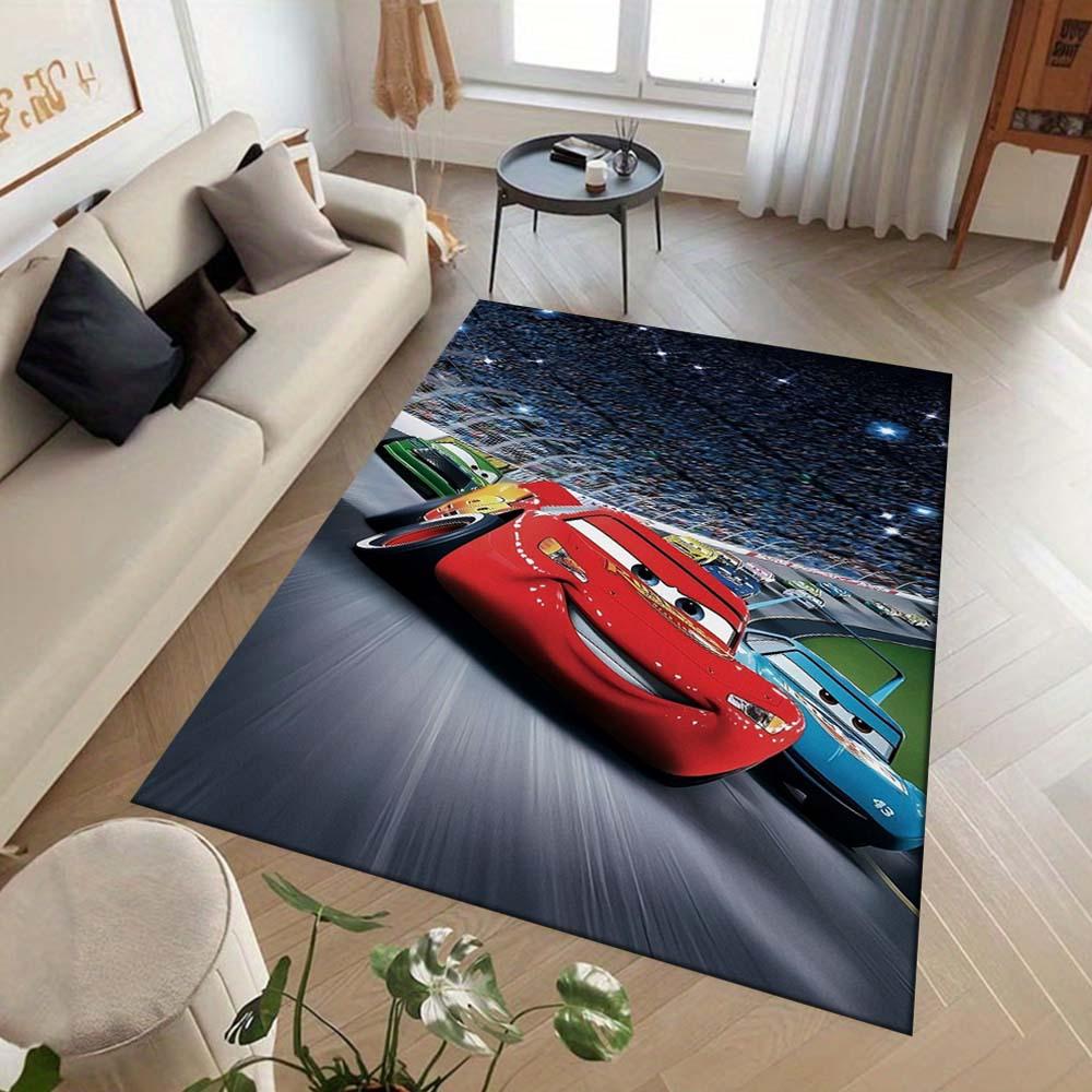 1pc Lightning McQueen's Game Rug - Non-Slip, Machine Washable Polyester Carpet for Living Room, Bedroom, Bathroom & Laundry - Comfortable Home Decor C