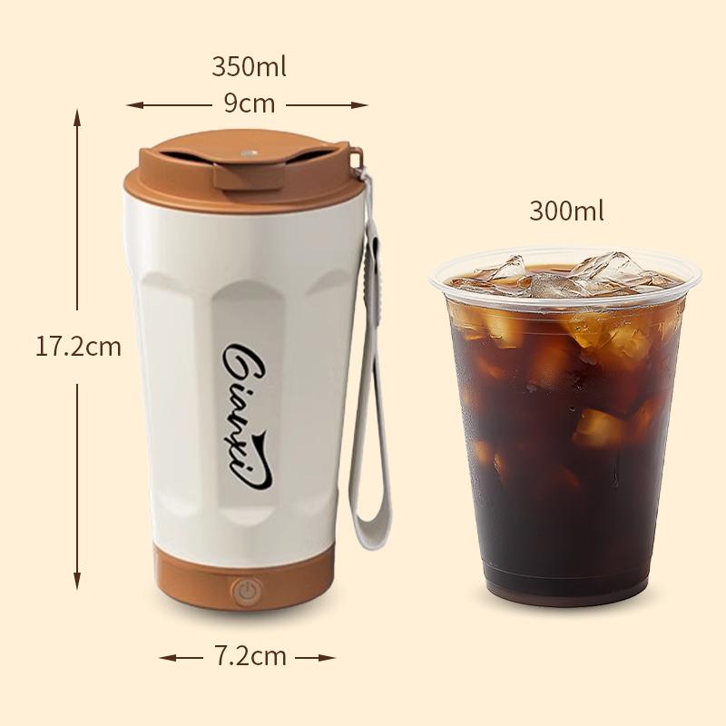 Red 350ML Stainless Steel Thermo Bottle Home And Kitchen Thermal Water Bottle Portable Electric Mixing Coffee Thermal Mug