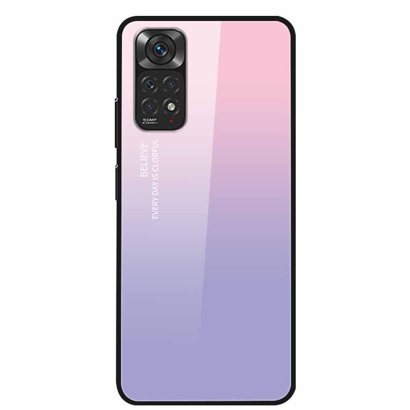 

For Redmi Note 11 Cases Note 11s Tempered Glass Hard Back Cases For Xiaomi Redmi Note 11 Pro Cases Fundas Capa Redmi Note11 2022 -Redmi Note 11 Pro светло-фиолетовый