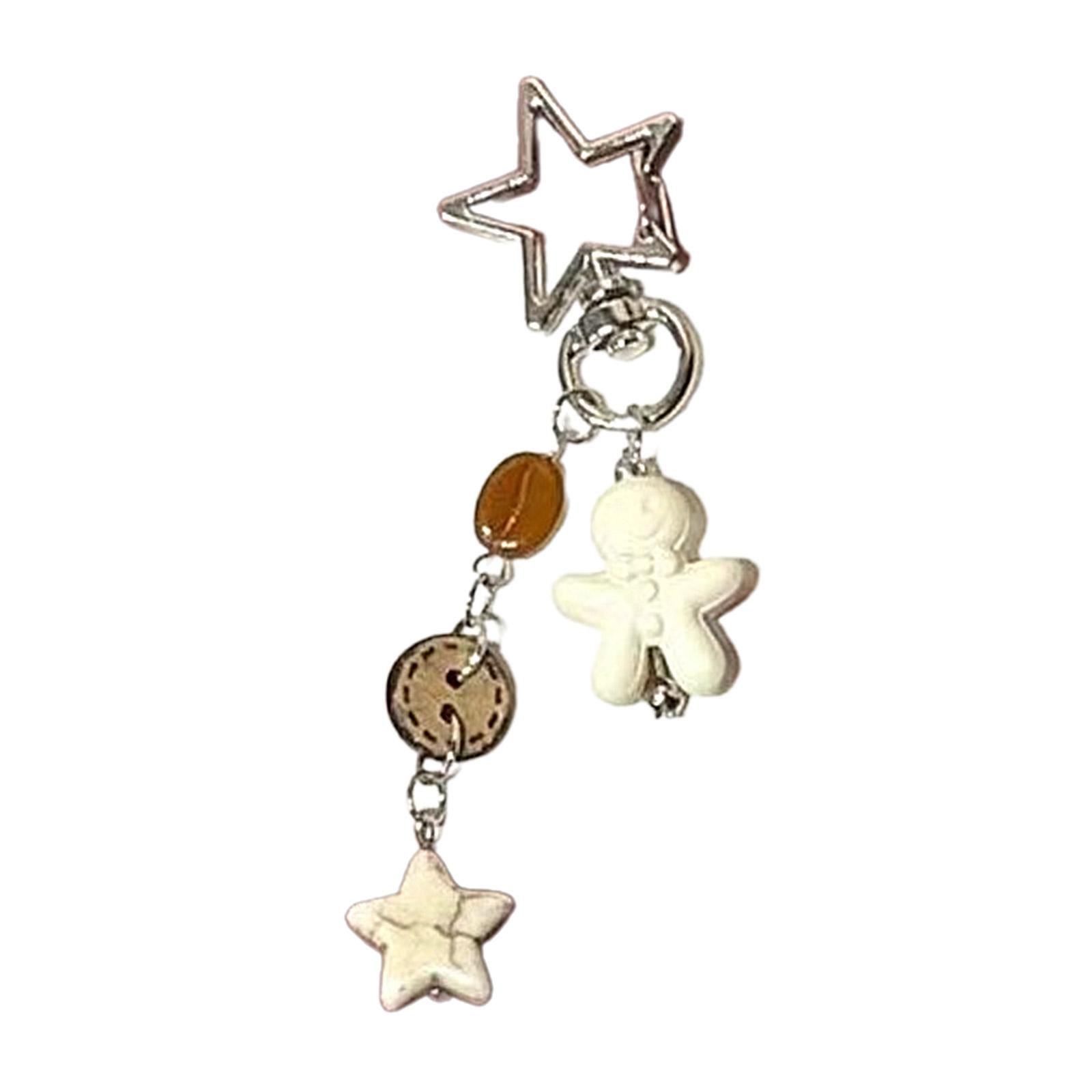 

Cute Gingerbreads Man Phone Jewelry Phone Charm Cute Phone Pendant Button Bag Pendant Perfect Gift for Fashionable Lover 2