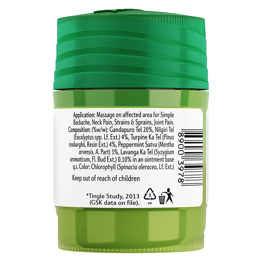 Iodex Balm 40g | Ayurvedic Multipurpose Pain Relief Balm For Headaches, Joint Pain, Backache, Sprains, Neck And Shoulder Discomfort