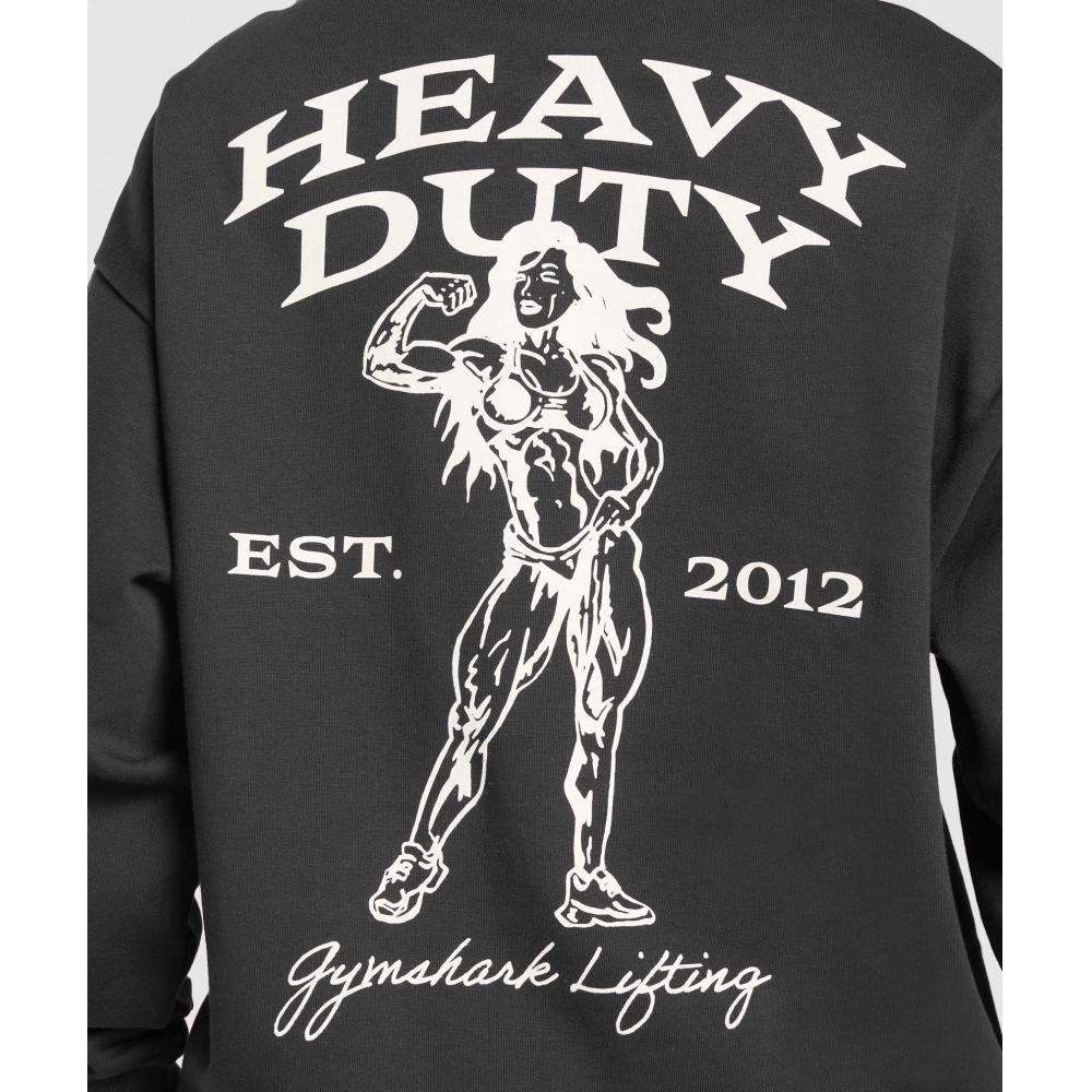 Gymshark Heavy Duty Graphic Oversized Pullover Black B3c3t Bb2j