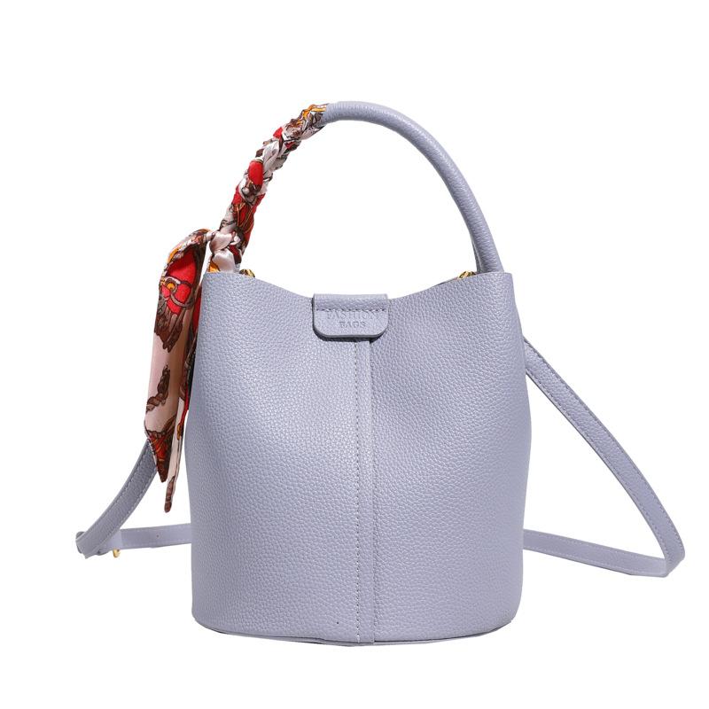 Fashion handbag, foreign style bucket bag, women's spring new textured shoulder bag, foreign style popular messenger bag